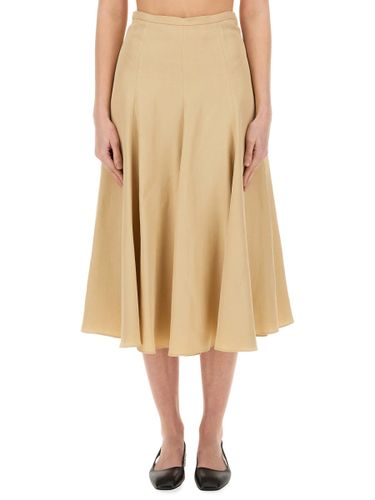 Linen And Viscose Skirt - Fabiana Filippi - Modalova