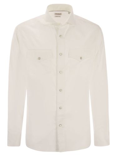 Easy Fit Cotton Button-down Shirt - Brunello Cucinelli - Modalova