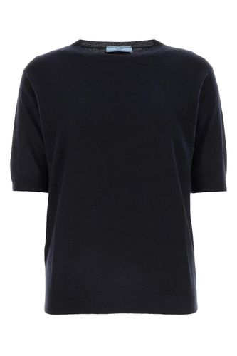 Midnight Blue Cashmere Sweater - Prada - Modalova