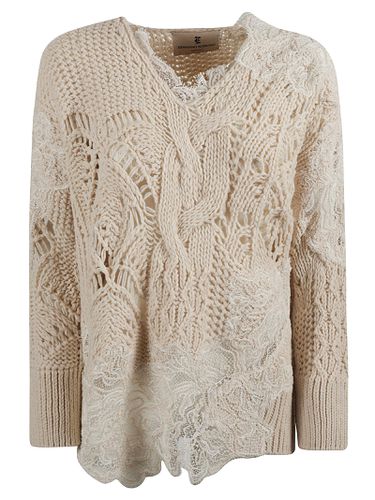 Crochet Knit Sweater - Ermanno Scervino - Modalova