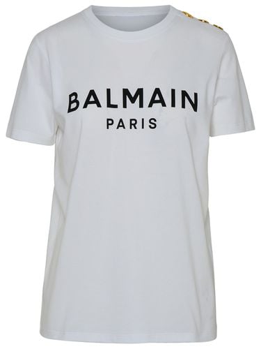 Balmain White Cotton T-shirt - Balmain - Modalova