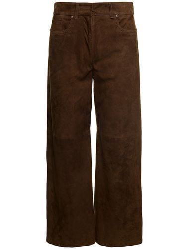 Ontario High-waisted Jeans With Concealed Fastening In Suede Woman - 'S Max Mara - Modalova