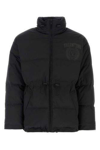 Black Stretch Polyester Padded Jacket - Valentino Garavani - Modalova