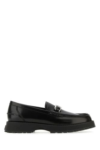 Fendi Black Leather Oclock Loafers - Fendi - Modalova