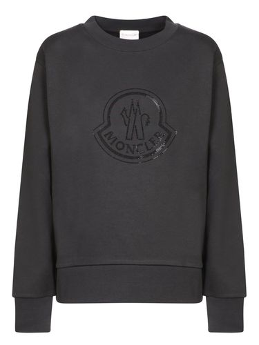 Logo Embellished Crewneck Sweatshirt - Moncler - Modalova