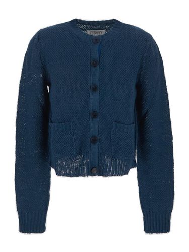 Patched Pocket Rib Trim Woven Cardigan - Maison Margiela - Modalova