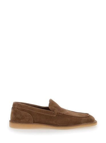 New Florio Ideal Loafers With Dg Detail In Suede Man - Dolce & Gabbana - Modalova