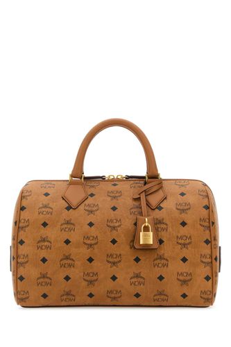 Printed Canvas Medium Ella Boston Handbag - MCM - Modalova