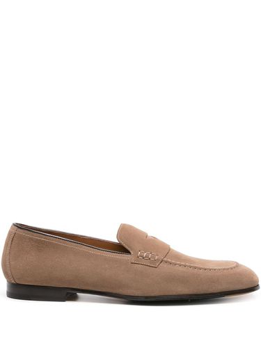 Dark Beige Suede Penny Loafers - Doucal's - Modalova