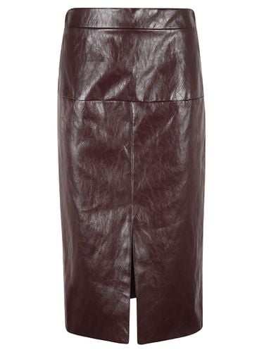 Front Slit Shiny Skirt - Federica Tosi - Modalova