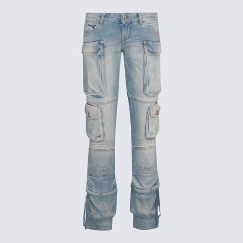 The Attico Light Blue Cotton Jeans - The Attico - Modalova