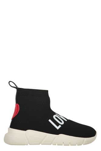 Knitted Sock-style Sneakers - Love Moschino - Modalova