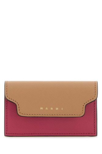 Multicolor Leather Business Card Holder - Marni - Modalova