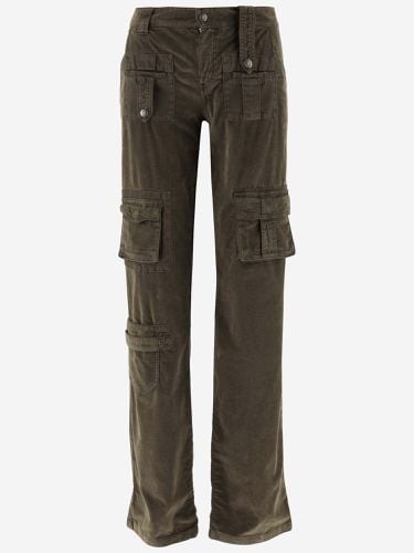 Blumarine Velvet Cargo Pants - Blumarine - Modalova