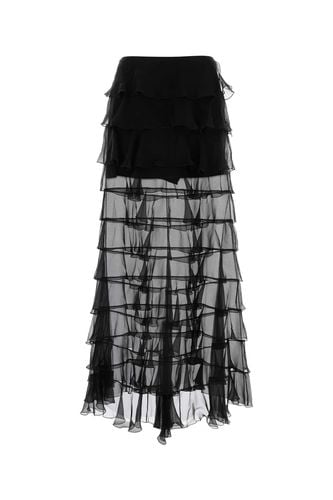 Black Chiffon Skirt - Valentino Garavani - Modalova