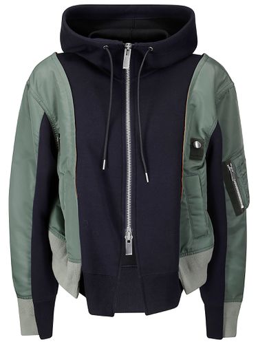 Nylon Twill X Sponge Sweat Hoodie - Sacai - Modalova