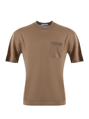 T-shirt In Linen And Cotton Blend - Paolo Pecora - Modalova