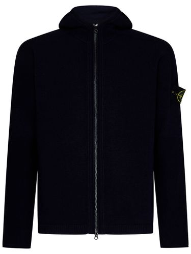 Rib Knit Hooded Zip Jacket - Stone Island - Modalova