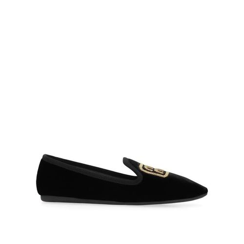 Miu Miu Logo Velvet Flats - Miu Miu - Modalova