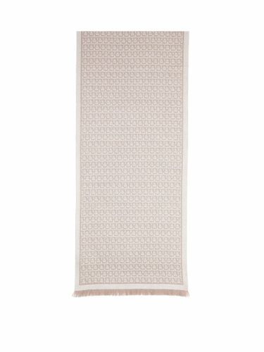 Ferragamo Beige Wool Gancini Scarf - Ferragamo - Modalova