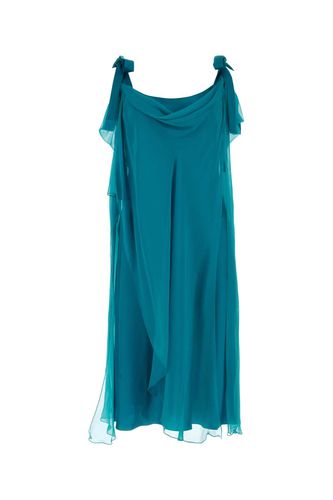 Teal Green Silk Dress - Alberta Ferretti - Modalova