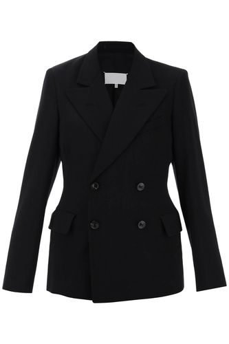 Slim-fit Wool Jacket With A Fitted Waist - Maison Margiela - Modalova