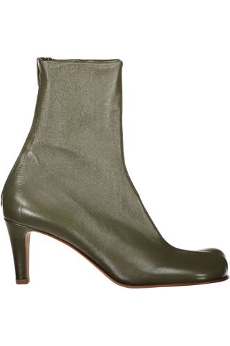 Bloc Leather Ankle Boots - Bottega Veneta - Modalova