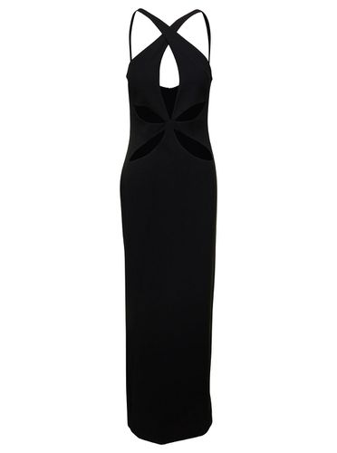 Halterneck Petal Cutout Dress In Tech Fabric Woman - Monot - Modalova