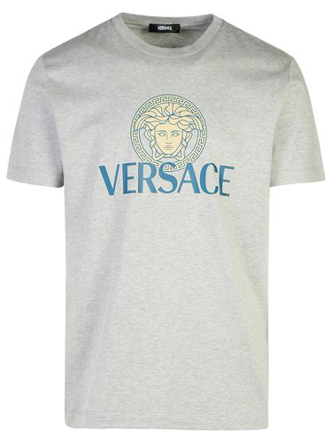 Versace Gray Cotton T-shirt - Versace - Modalova