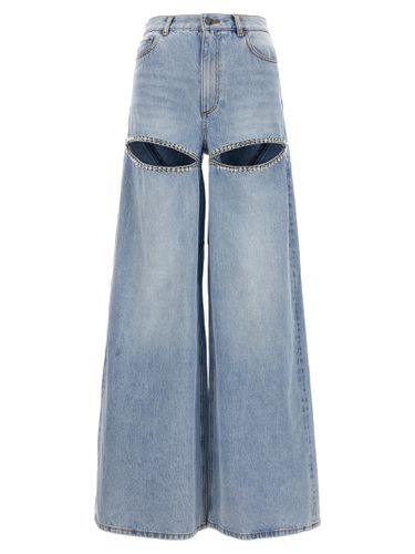 AREA Jeans wide Leg Crystal Slit - AREA - Modalova