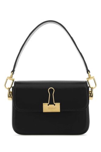 Leather Small Plain Binder Handbag - Off-White - Modalova