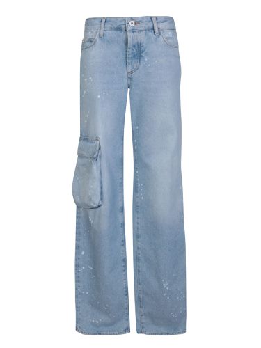 Off-White Light Blue Cargo Jeans - Off-White - Modalova