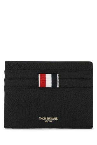 Thom Browne Black Leather Wallet - Thom Browne - Modalova