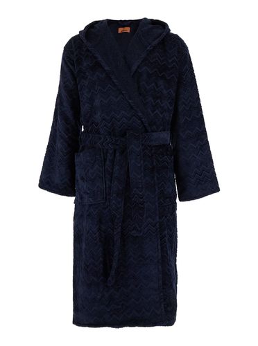 Bathrobe With Zig Zag Motif In Cotton - Missoni - Modalova