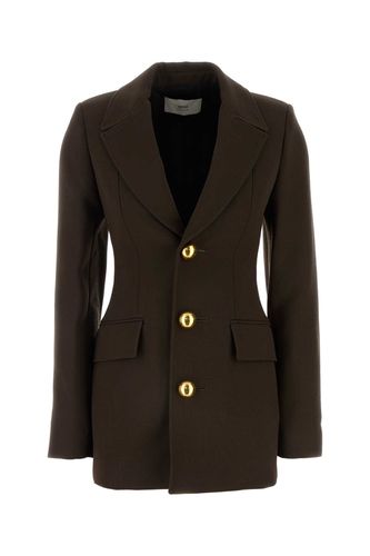 Dark Brown Wool Blazer - Ami Alexandre Mattiussi - Modalova