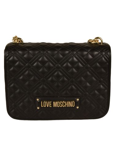 Logo Plaque Quilted Shoulder Bag - Love Moschino - Modalova