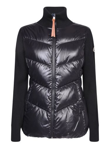 Moncler Neopr Black Padded Cardigan - Moncler - Modalova