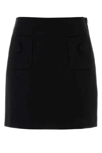 Black Triacetate Blend Pagine Mini Skirt - Max Mara Studio - Modalova