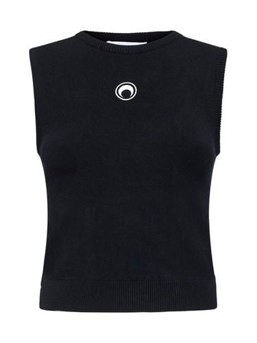 Sleeveless Ribbed Knit Top - Marine Serre - Modalova