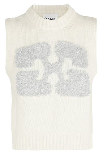 Ganni Graphic Wool Mix Vest - Ganni - Modalova