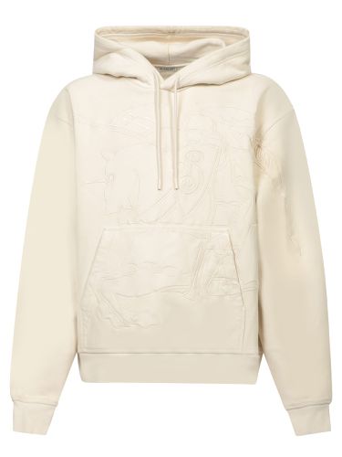 Sand Cotton Blend Sweatshirt - Burberry - Modalova