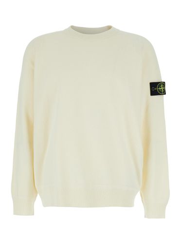 Crewneck T-shirt With Logo Patch On The Sleeve In Cotton Man - Stone Island - Modalova