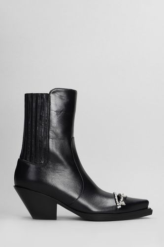 AREA Ankle Boots In Black Leather - AREA - Modalova