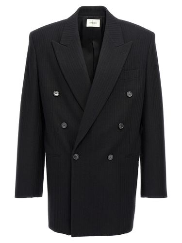 Striped Double-breasted Blazer - Saint Laurent - Modalova