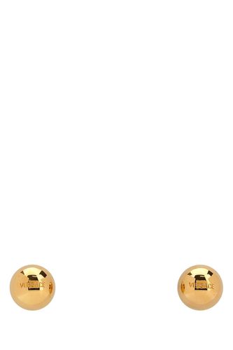 Versace Golden Metal Earrings - Versace - Modalova