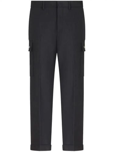 Navy Blue Stretch-wool Trousers - Etro - Modalova