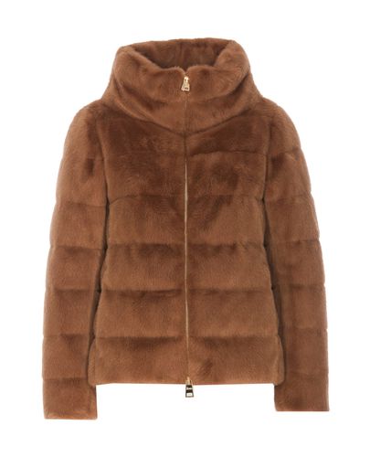 Herno Fur Effect Cape Jacket - Herno - Modalova