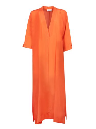 Parosh Orange Habotai Midi Dress - Parosh - Modalova