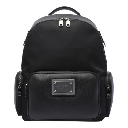 Backpack In Grained Calfskin And Nylon - Dolce & Gabbana - Modalova