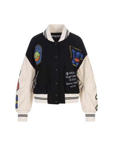 Varsity Jacket With Applications - Off-White - Modalova
